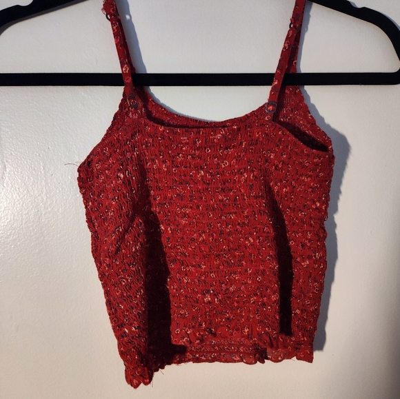 Hollister Red Floral Tank Top size s #105 - Picture 2 of 2